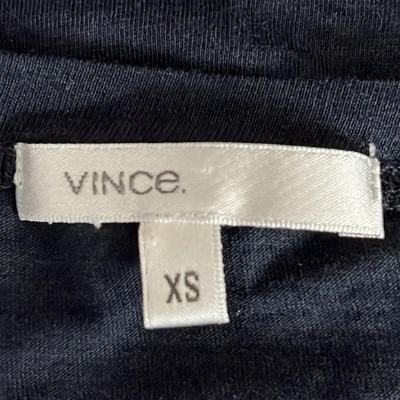 Vince Cotton & Modal Short Cuffed Sleeve T Shirt Dress in Navy - Size XS - Picture 4 of 7